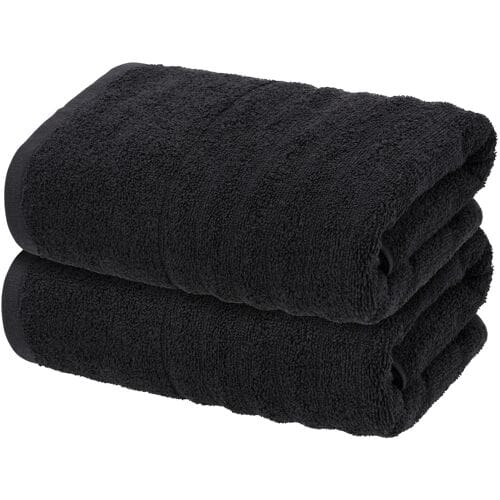 LIVARNO Set van 2 handdoeken, 50 x 100 cm, 500 g/m² (Zwart)