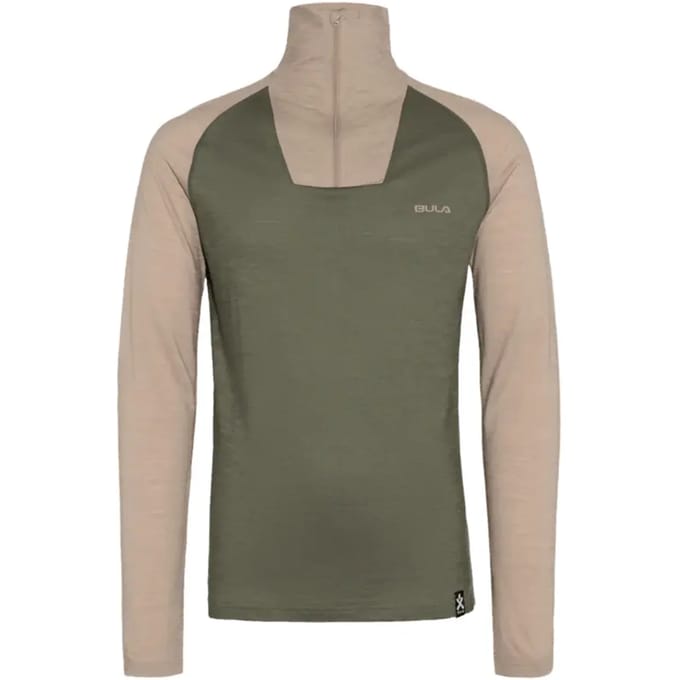 Merino wol 1/2 zip trui Bula Retro