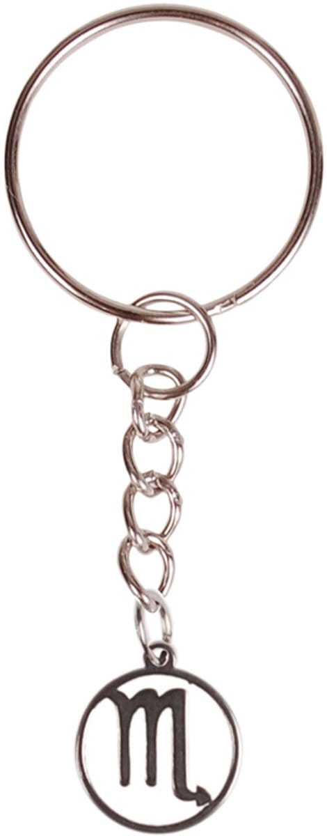 Sleutelhanger/Tashangertje - Zilverkleurige Sleutelring - hanger sterrenbeeld Schorpioen
