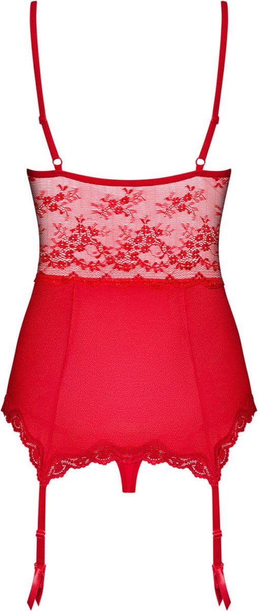 Obsessive - Lovica Korset & String Rood S/M