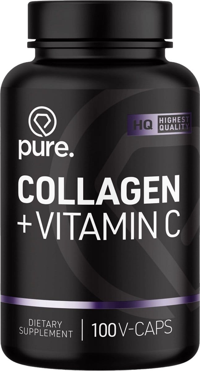 Pure. Collageen + Vitamine C poeder - Orange - 500gr - collageen supplement - vitamine c - 30 servings