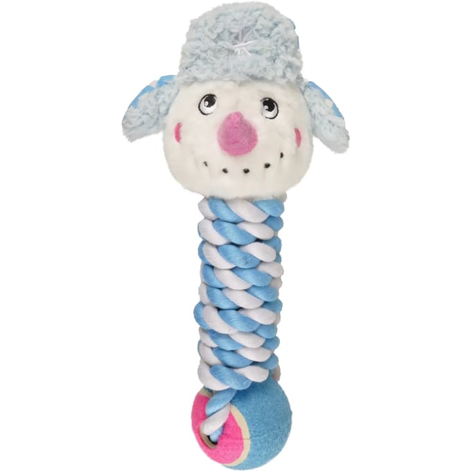 Hond speelgoed knuffel Sneeuwman Flamingo Levi