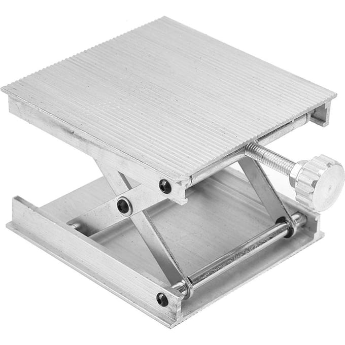 90*90mm laboratoriumliftplatform, universeel laserniveau, 90mm verstelbare liftstandaard white