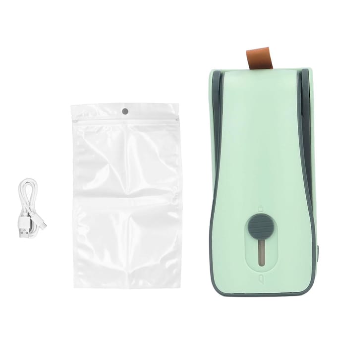 Mini Voedselsealer Klein Handheld Onderkant Magnetisch Ontwerp USB Opladen Snelle Verzegeling Voedselsealer white