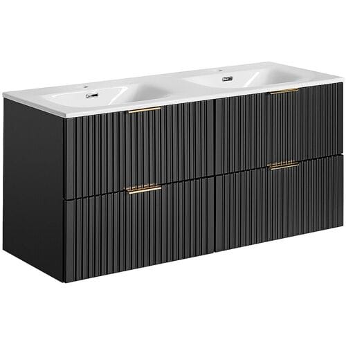 Petits-Meubles Dubbele wastafel 120cm Adriel Zwart