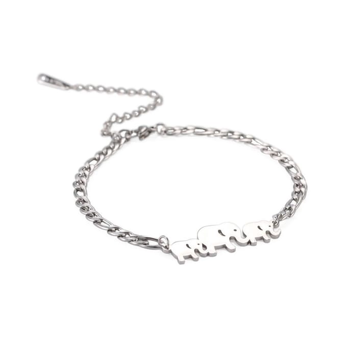 Sorprese armband - Elephant - armband dames - Zilverkleurig - cadeau - Model A