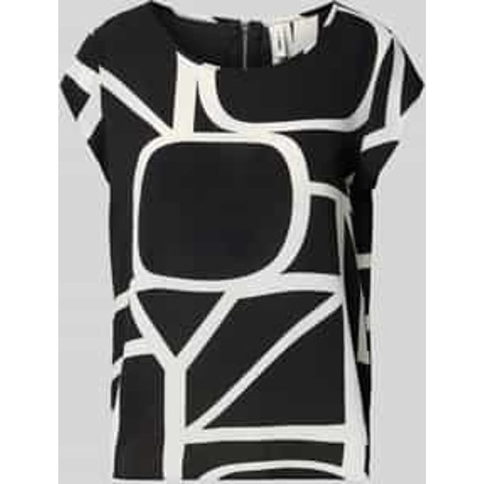 Relaxed fit blouseshirt in crêpe-uitvoering Model 'VIC'