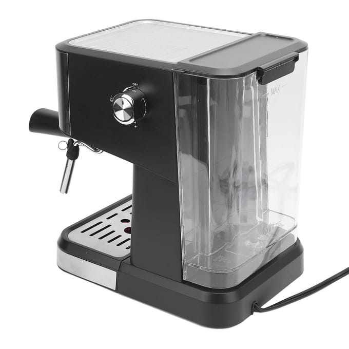 Machine à café compacte semi-automatique 20 bars Machine à café avec mousseur à lait Lance vapeur 1,5 L d'eau L(for 6.5-9kg) gray