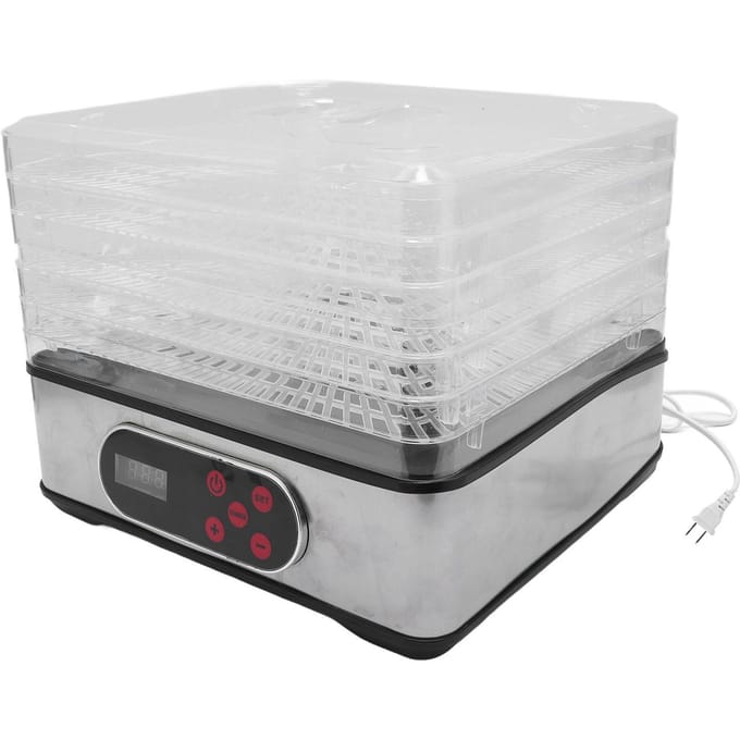 Voedseldroger met temperatuurregeling en timer, elektrische droogmachine voor vlees, kruiden en rundvlees.