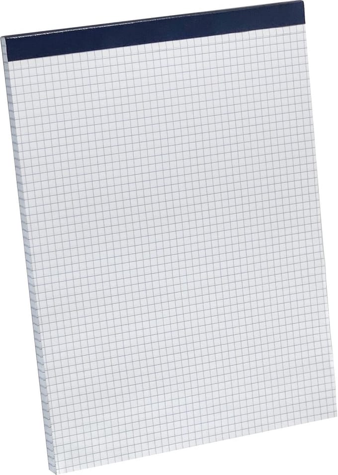 Notitieblok A4 Geruit (5mm Lijn) - 200 Pagina's - Met Kop en Microperforatie
