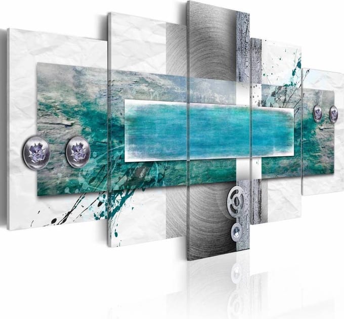 Schilderij - Het getij in blauw