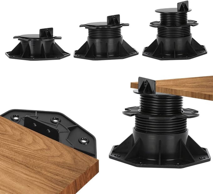 Verstelbare Terrasdragers 20 Stuks Hoogte 18-30mm Voor Hout WPC Tegels Onderbouw