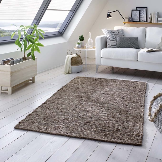 Wollen vloerkleed - Oslo grijs 200x290