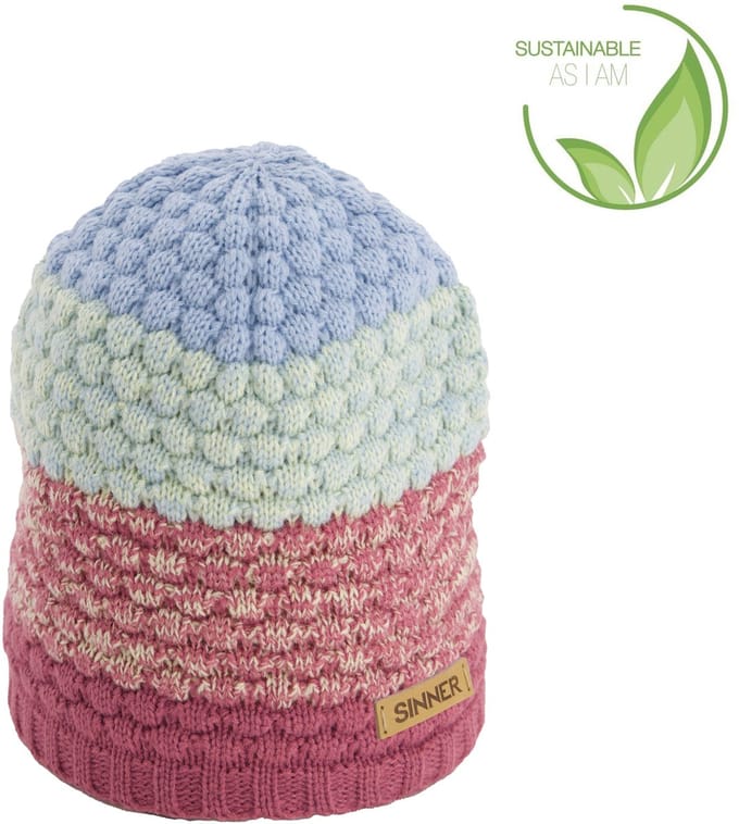 SINNER HALTIA BEANIE - MAROON-LIGHT BLUE - Unisex - Maat One size