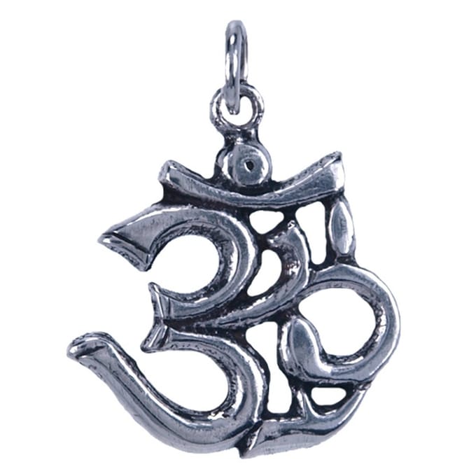 Zilveren Aum ketting hanger - Tibet