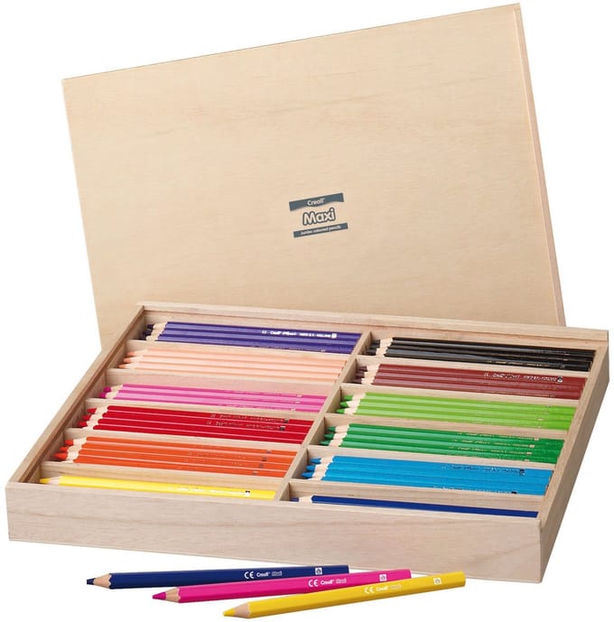 Creall Maxi Colored Pencils in Storage Box 147dlg