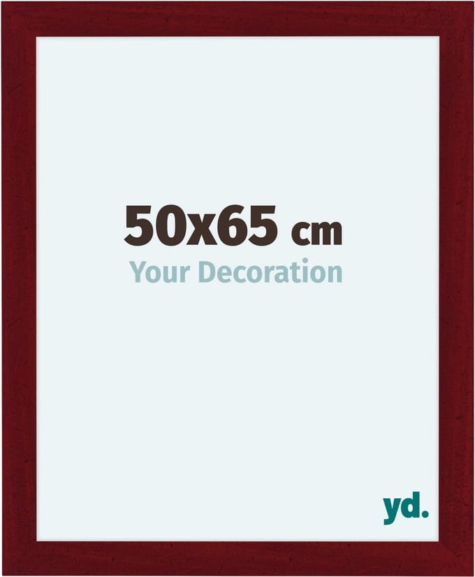 Your Decoration - Fotolijst 50x65 cm - MDF - Wijnrood Geveegd - Como