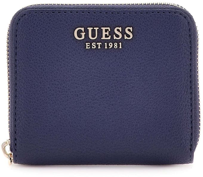 GUESS portemonnee Laurel II SLG Small Zip Around Wallet Midnight donkerblauw