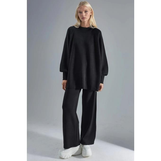 Losse Pasvorm Sweater & Broek Gebreide Set