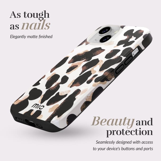 MIO by Mobilize Hoesje | Geschikt voor Apple iPhone 16 Pro Max | Compatibel met MagSafe | Hard Shell Back Cover | Leopard