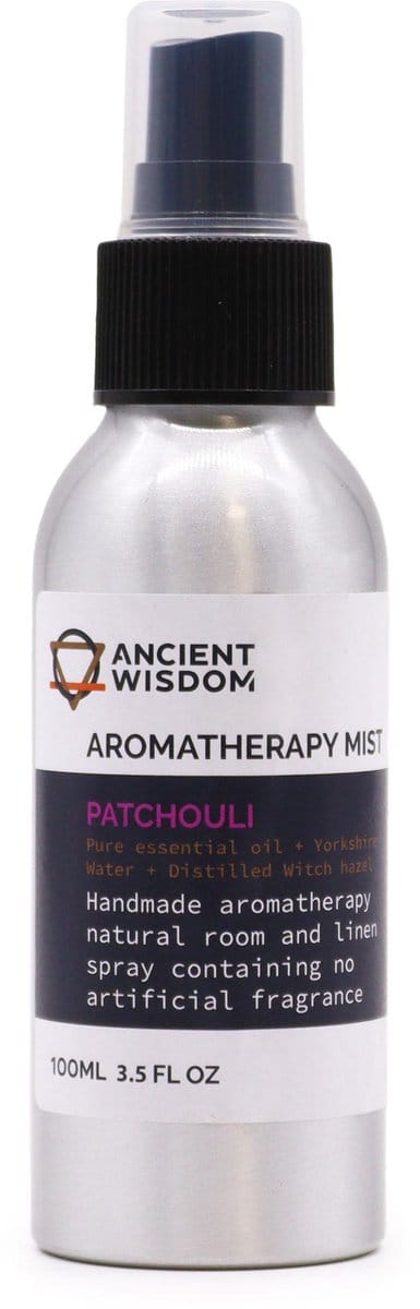 Ancient wisdom - patchouli - spray - etherische olie nevel spray - 100ml - aromatherapie - kamerspray