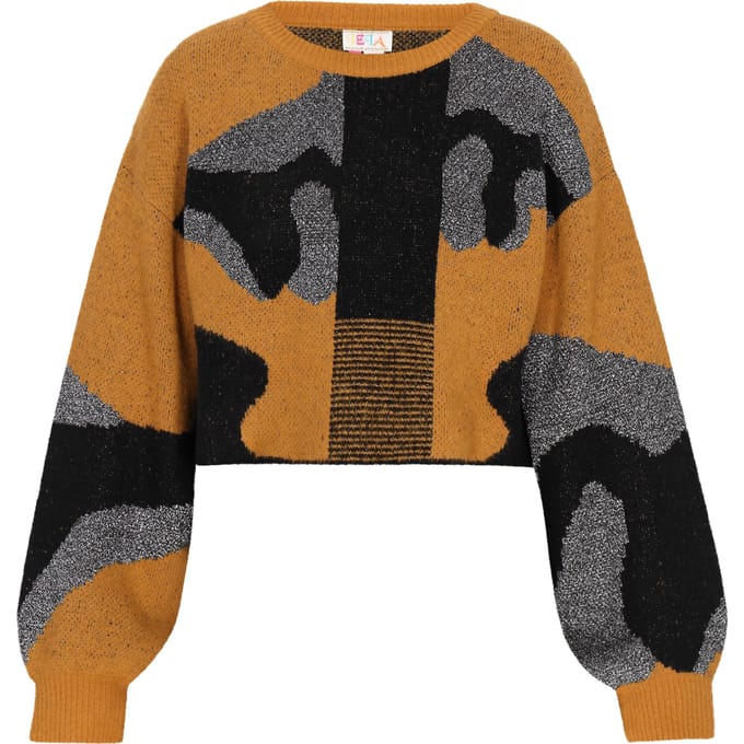 IZIA Jumper Dames Camel zwart