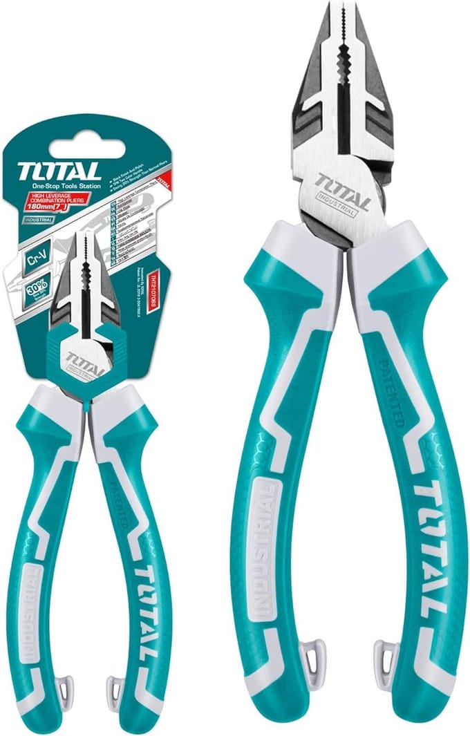 Versterkte Universele Tang 200 mm met Ergonomische Antislip Grip - Chroom-vanadiumstaal