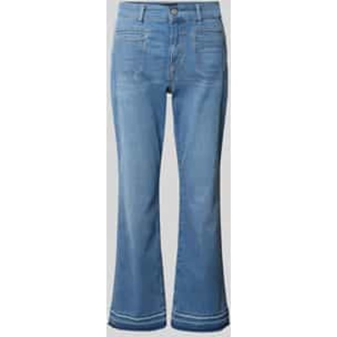 Straight Leg Jeans met rafelzoom