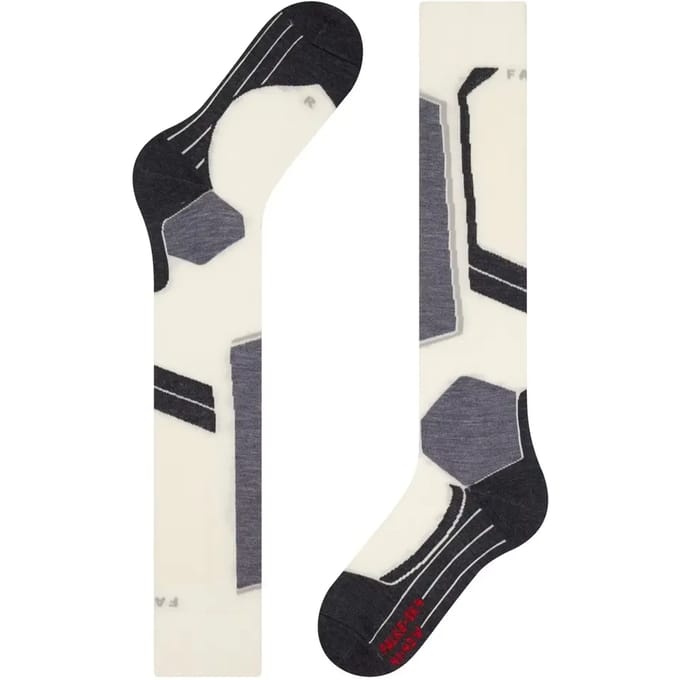 FALKE SK4 warm dun wol functioneel materiaal skisokken dames wit - maat 41-42