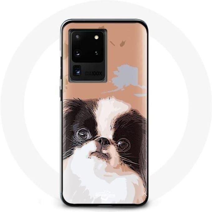 Case voor Samsung Galaxy S20 Ultra Japanse spaniël Zwart-wit hondenras