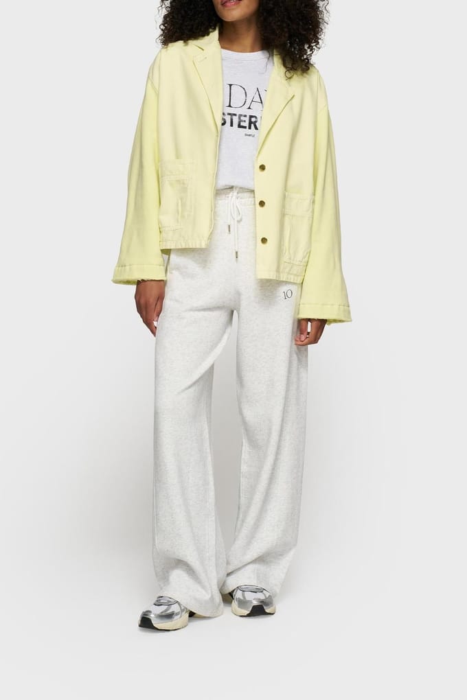 10DAYS Boxy Jacket Twill Pastel Yellow Größe: M | Cropped-Jacken Outlet | Damen | Gelb
