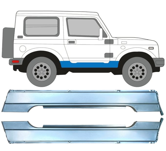 Volledige dorpel voor Suzuki Samurai 1981- / Links + Rechts / Set
