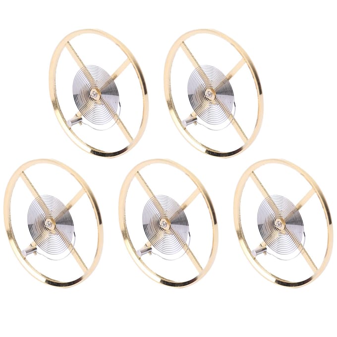 5pcs Mouvement de Montre Balancier de Rechange Accessoire Pièce de Rechange pour Horloger beige