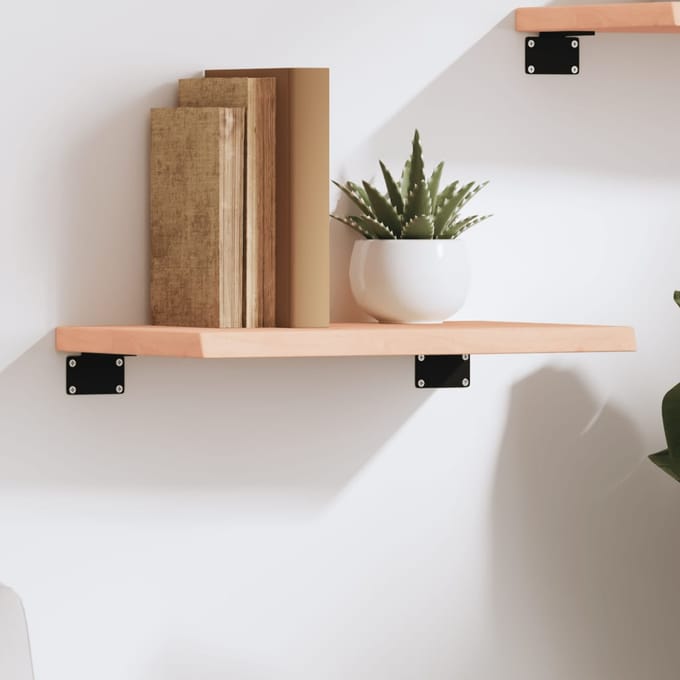 vidaXL Wandschap 40x30x2 cm onbehandeld massief eikenhout
