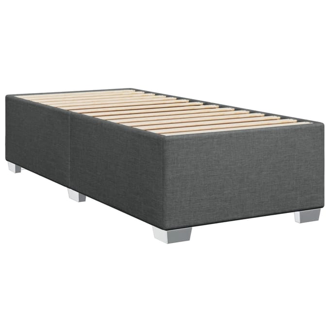 vidaXL - Bedframe - zonder - matras - 90x200 - cm - stof - donkergrijs