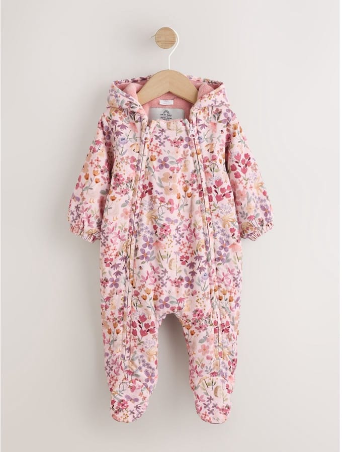Next - Meisjes - Corduroy baby-onesie met capuchon - Roze