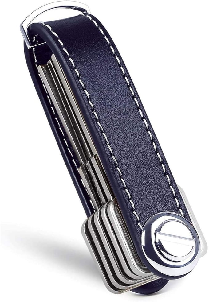 EXCITAT Keychain - Sleutelhouder - Key Organizer - Sleutel Organizer - Multitool Sleutelhanger - Sleuteletui 2 tot 7 Sleutels - Leer - blauw
