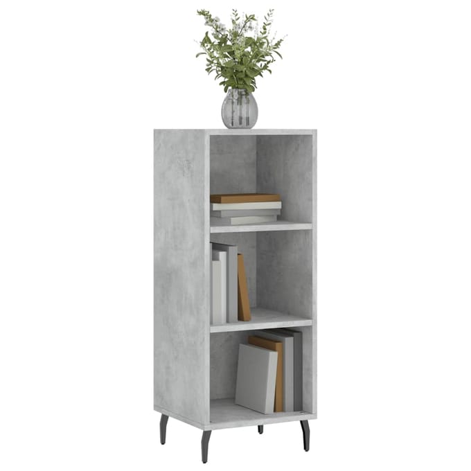 vidaXL - Dressoir - 34,5x32,5x90 - cm - bewerkt - hout - betongrijs