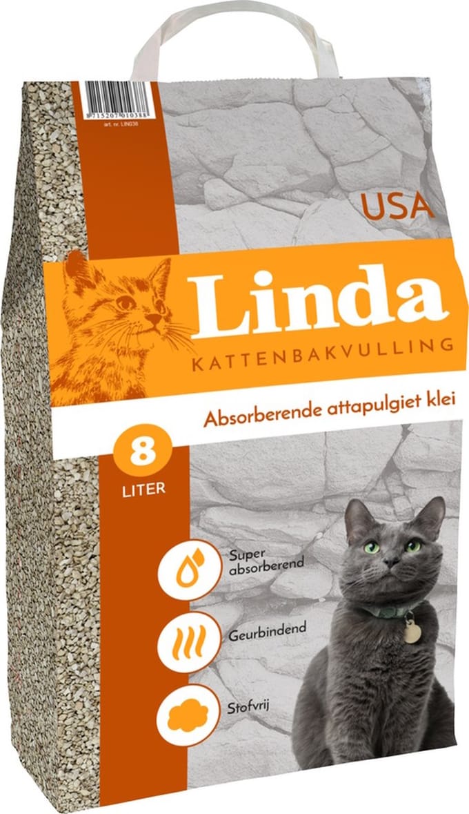 Linda USA Kattenbakvulling - 8 liter - Niet-klontvormend