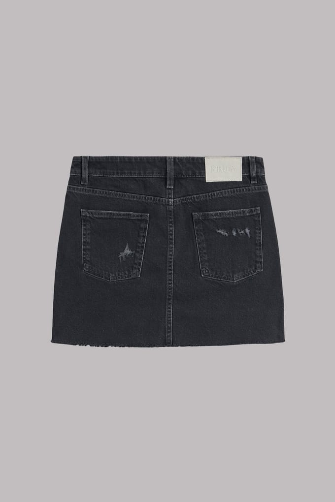 Mikuta The Black Denim Skirt Taglia: S | Minigonne Outlet | Donna | Nero