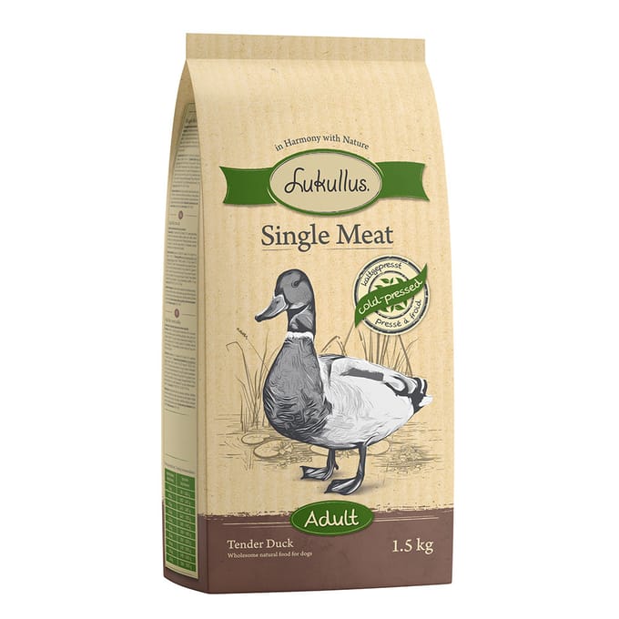 6kg Single Meat Eend Lukullus koudgeperst Hondenvoer droog