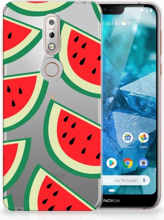 TPU Hoesje voor Nokia 7.1 Siliconen Case Watermelons