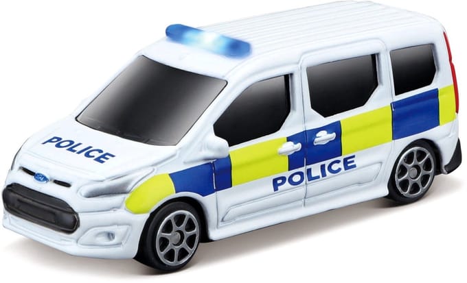 Maisto Ford Transit - Modelauto - Schaal 3" - Wit/Blauw/Geel