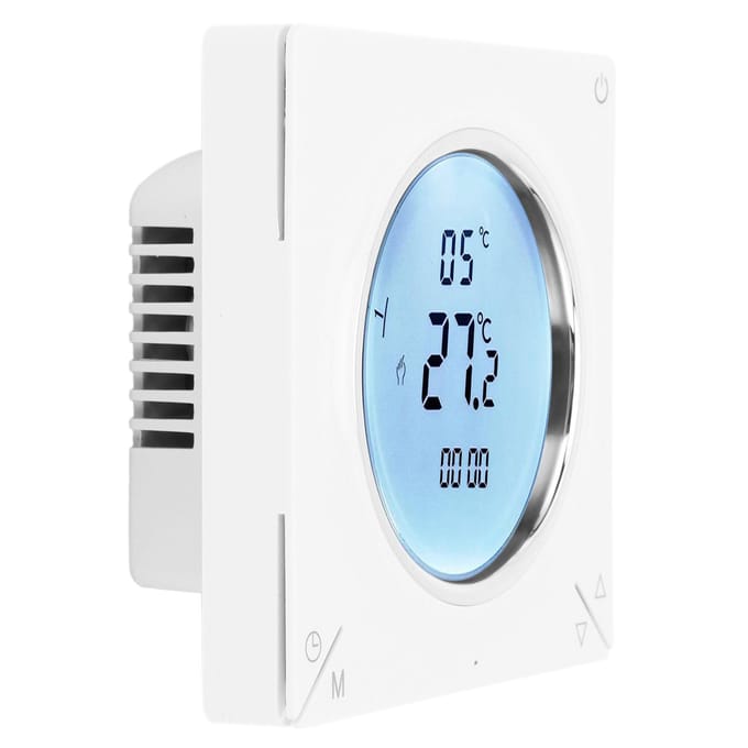 Thermostat Programmable AC220V pour Chauffage au Sol, Commande de Liaison de Température, Chauffage, Ventilation white