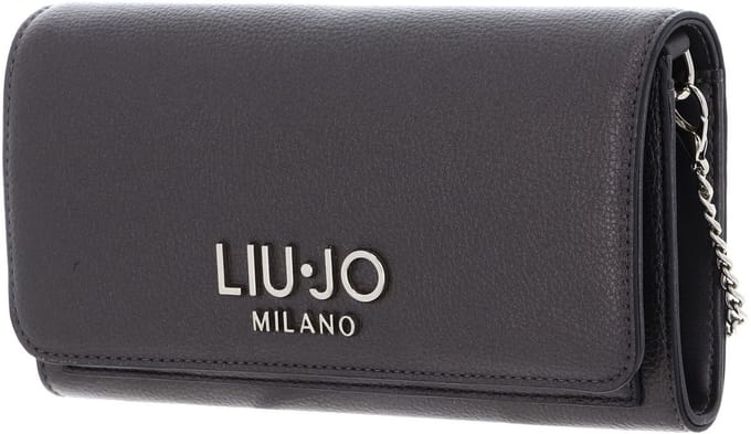 LIU JO portemonnee schoudertas Caliwen Bifold Wallet Antracite Met. antraciet