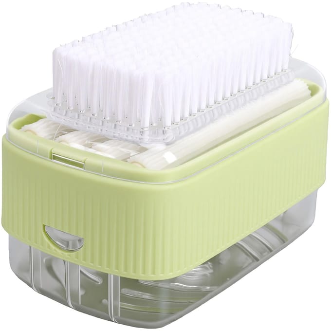 Rolbare Zeepdoos 2-in-1 Multifunctionele Waszeepdoos Schrobber met Dichte Zachte Borstel