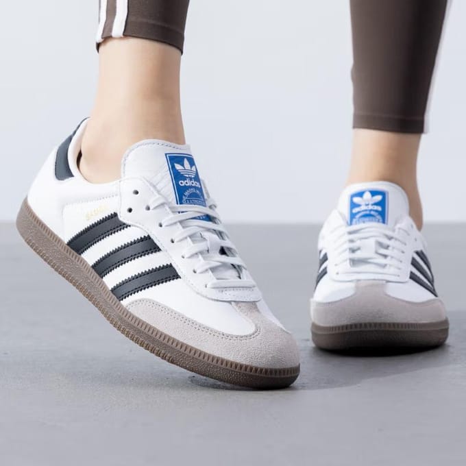 Adidas Samba Kindersneakers - Wit - Maat 38 2/3 - Suède