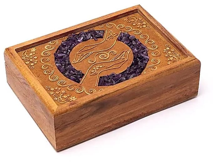 Tarot- of sieradendoos healing hands amethist