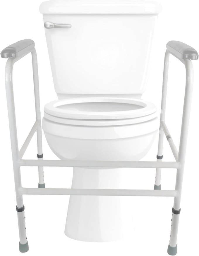 Inklapbaar Toiletbeugel Frame Veiligheidssteun Hoogte & Breedte Verstelbaar