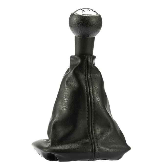 5 Versnellingen Versnellingspookknop Versnellingspookhoes Leer black